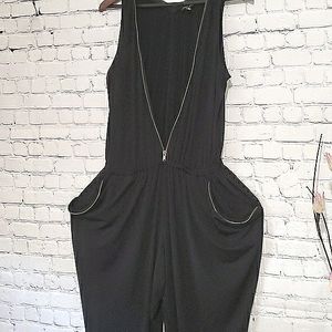 City Chic Sleeveless Baggie Jumpsuit Black Size XS